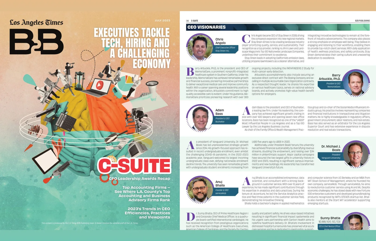 Anuj Bhalla featured in the prestigious LA Times B2B Publishing