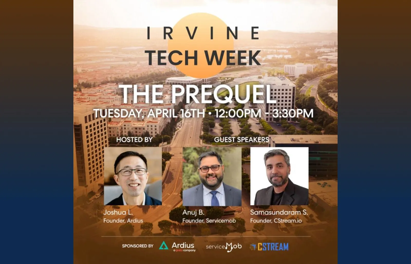 serviceMob Kicks Off Irvine Tech Week with Joshua Lee and Somasundaram Subbu
