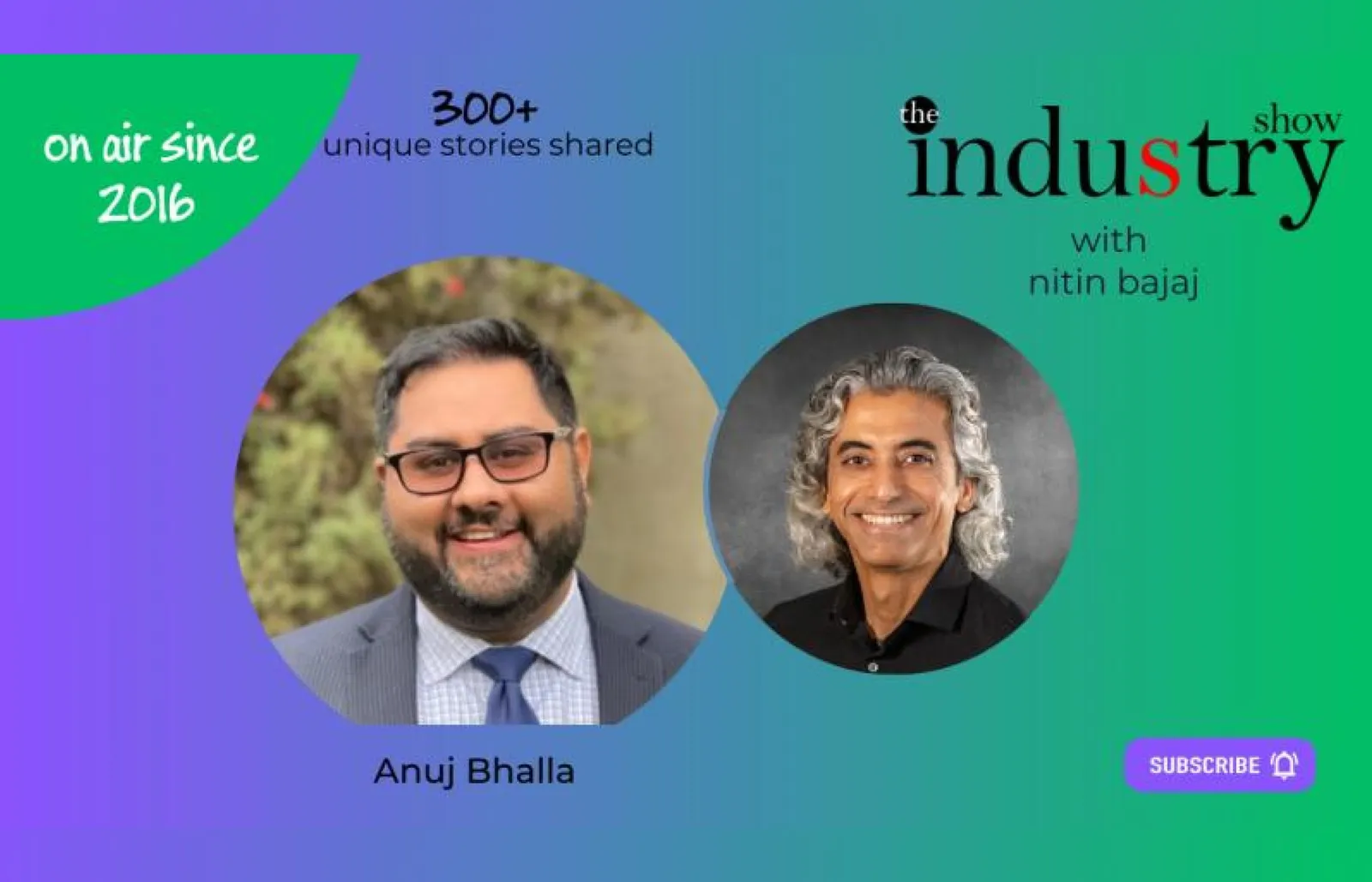 Anuj Bhalla was featured on The Industry Show, a podcast by Dr. Nitin Bajaj